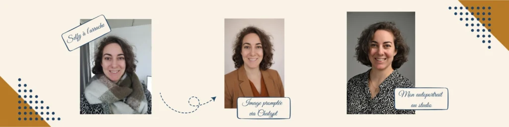 autoportrait et portrait IA